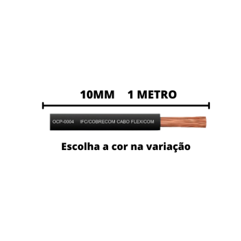 Fio Cabo Elétrico 10mm 750V Por Metro