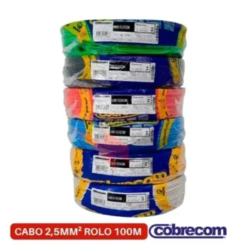 Fio Cabo Elétrico 2.5mm 750V 100M