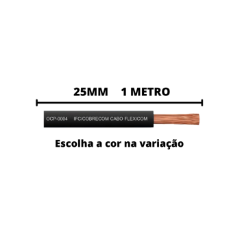 Fio Cabo Elétrico 25mm 750V Por Metro