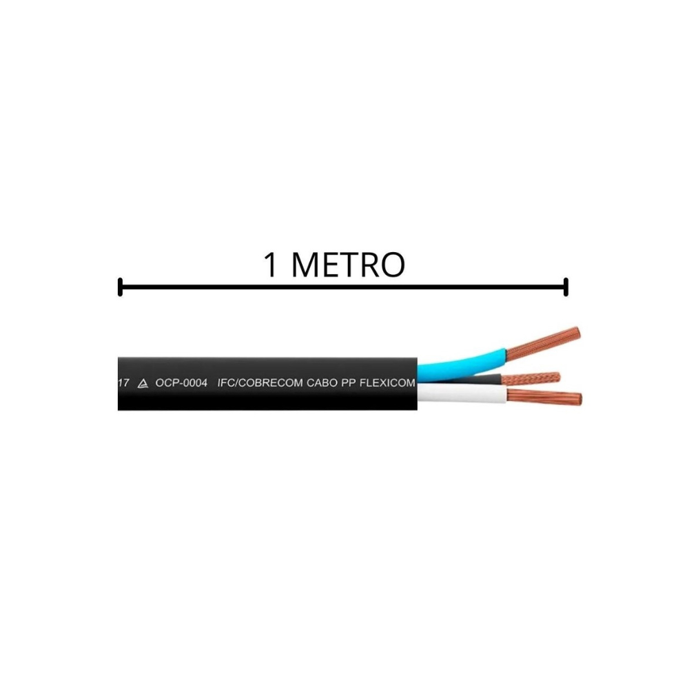 Cabo PP 3x6mm 1KV Por Metro Mega Cobre Fios E Cabos El tricos Cabo PP 3x6mm 1KV Por Metro Mega Cobre Fios E Cabos El tricos