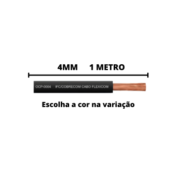 Fio Cabo Elétrico 4mm 750V Por Metro