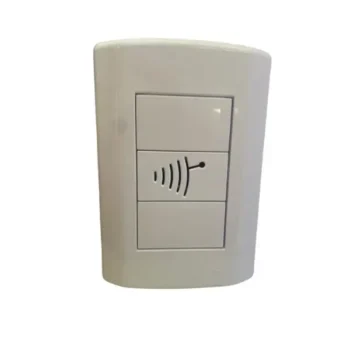 Campainha Eletrônica Cigarra Com Placa 4x2 Branca