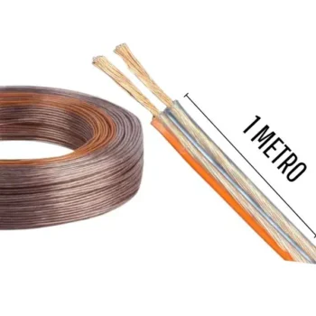 Cabo Fio Para Som 4mm (10) 2×4mm Paralelo Cristal Por Metro