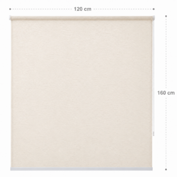 Persiana Rolo Corta Luz Evolux Bloom 120x160 Linho Bege