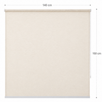 Persiana Rolo Corta Luz Evolux Bloom 140x160 Linho Bege