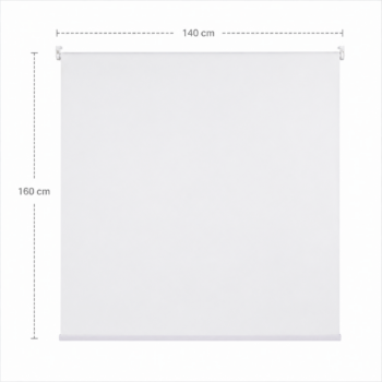Persiana Rolo Blackout Evolux Bloom 140x160 Branca Linho