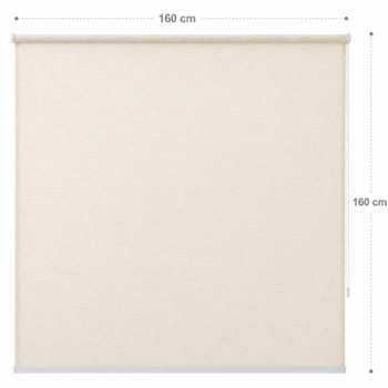 Persiana Rolo Corta Luz Evolux Bloom 160x160 Linho Bege