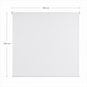 Persiana Rolo Blackout Evolux Bloom 160x160 Branca Linho
