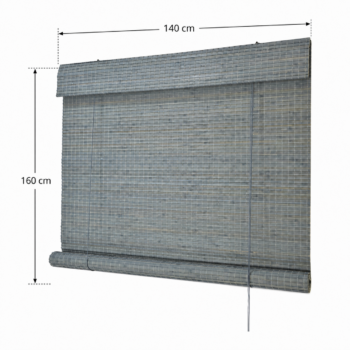 Persiana Rolo Bambu Evolux Bauhaus 140x160 Concret