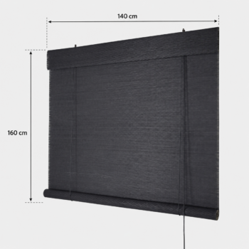 Persiana Rolo Bambu Evolux Bauhaus 140x160 Ébano