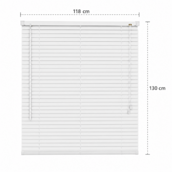 OFF Persiana PVC 25mm 118x130 Branca