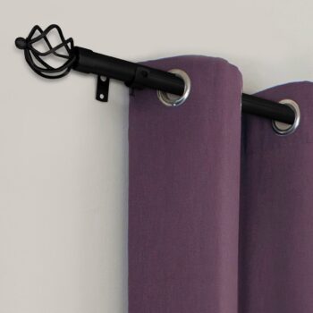 Kit Varão Extensível 160a300cm Ponteira Coroa Preta  - D184587