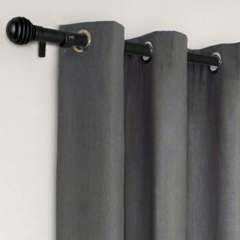 Kit Varão Extensível 120a210cm Ponteira Esfera Preta - D184581