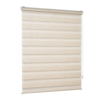 Zebra Persiana Rolo Dupla 120x160 Bege Linho